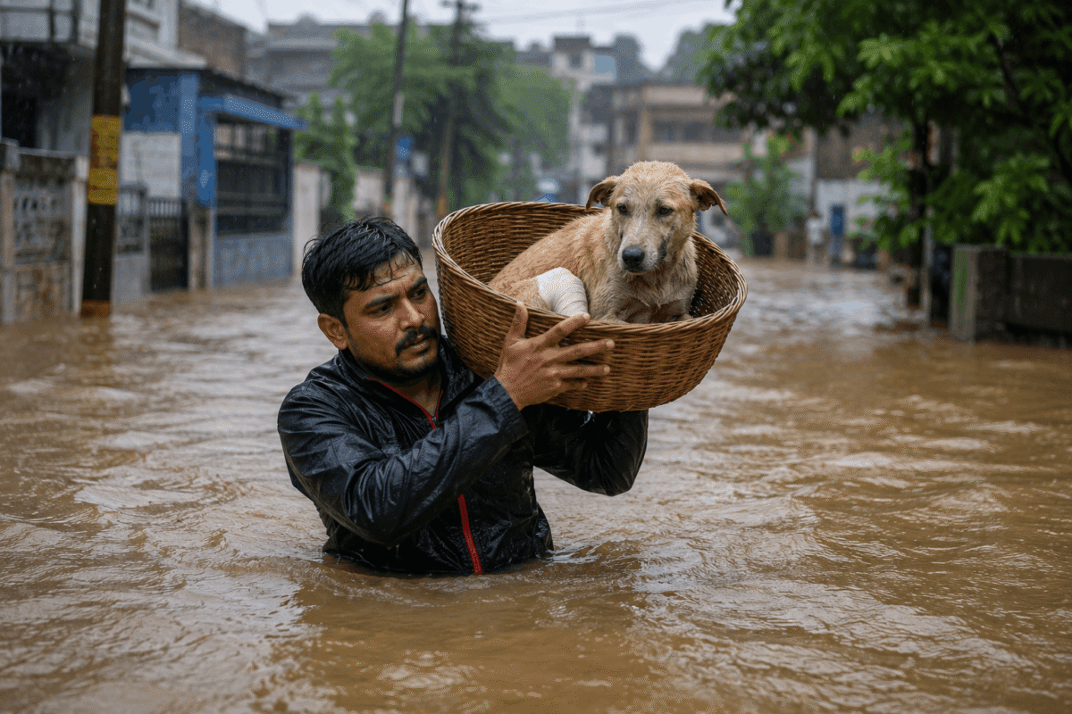 Stray dog rescue