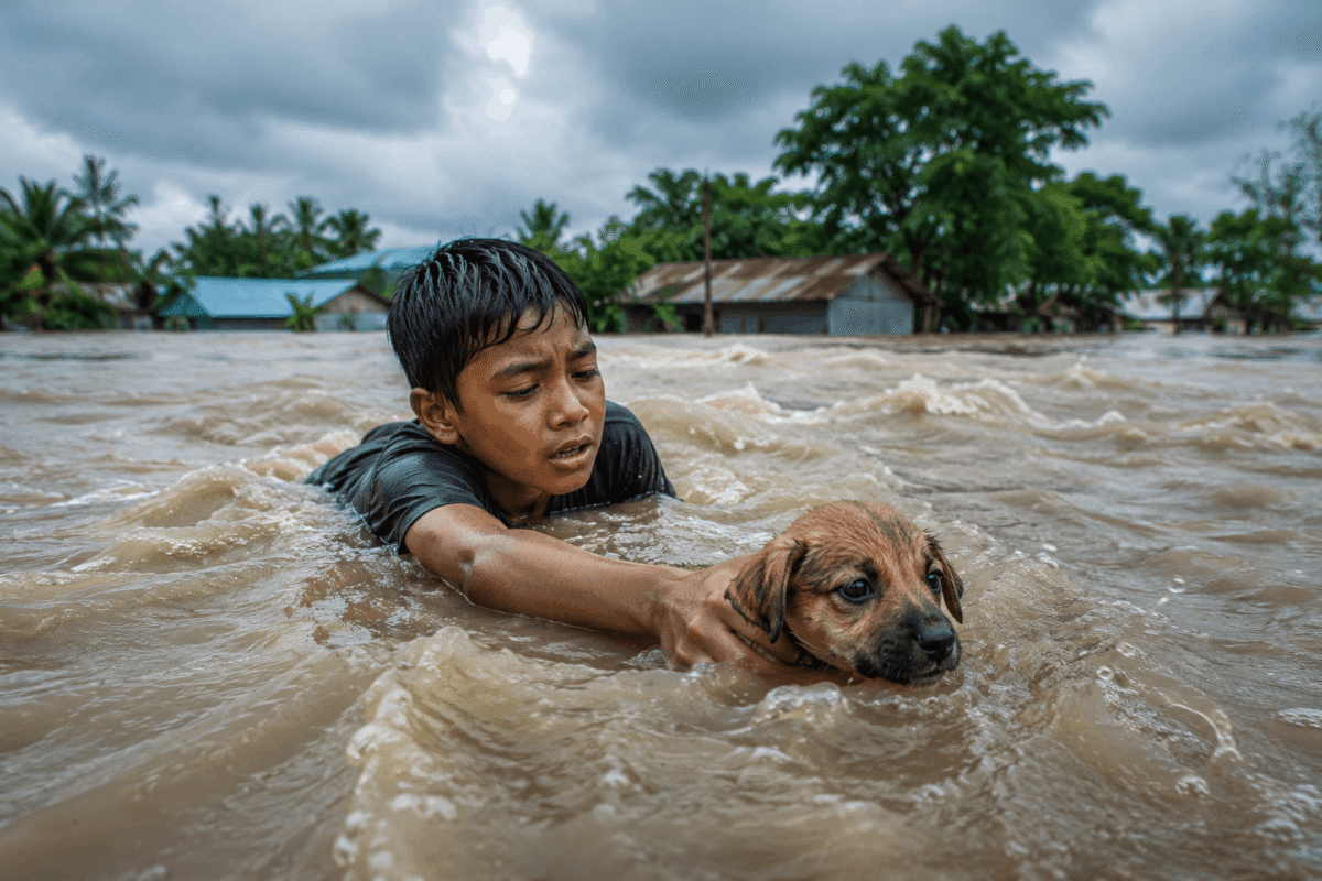 Boy Saves Puppy